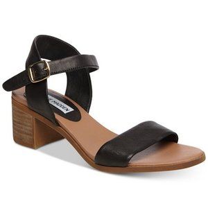 Steve Madden April Leather Sandal Stacked Heel